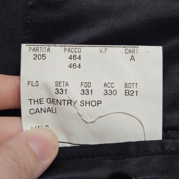 Canali Italy 100% Wool Dark Navy 1 Piece Suit Blazer 54L 13320/00 Gold Buttons - Picture 9 of 12